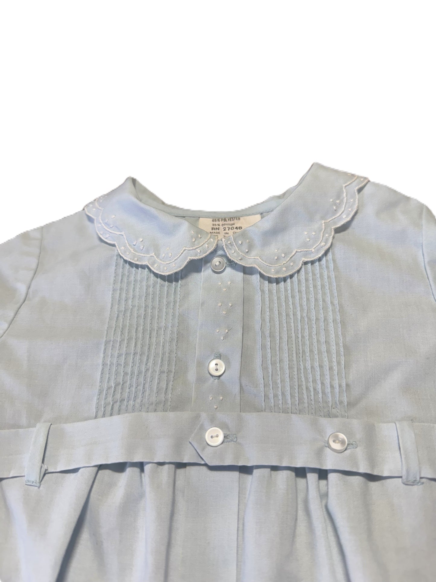 1950's Blue Button Up Onesie