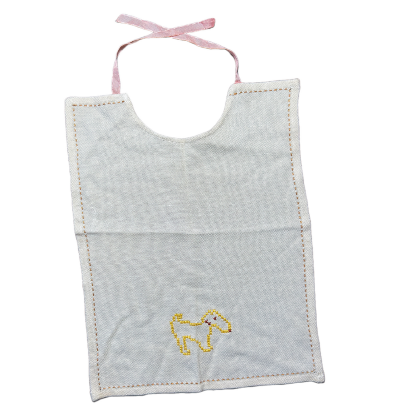 1950's Dog Hand Embroidered Bib